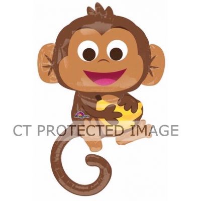 Happy Monkey Super Shaped Foil Balloon