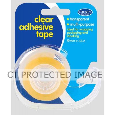 Clear Tape 19x33m & Dispenser