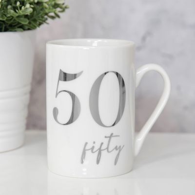 50th Bone China With Silver Foil