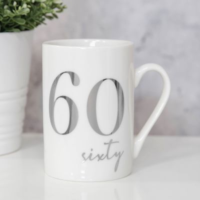 60th Bone China With Silver Foil