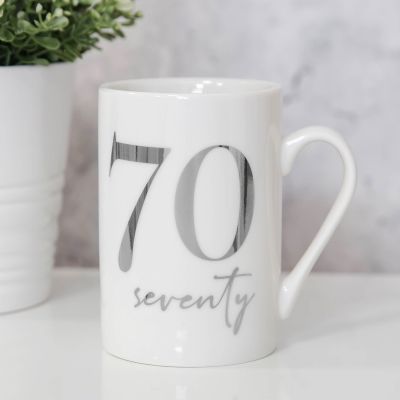 70th Bone China With Silver Foil