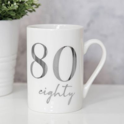 80th Bone China With Silver Foil