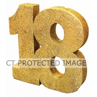 No. 18 Gold Glitter Table Decoration