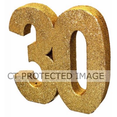 No. 30 Gold Glitter Table Decoration