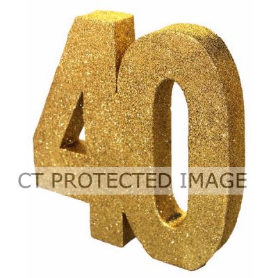 No. 40 Gold Glitter Table Decoration
