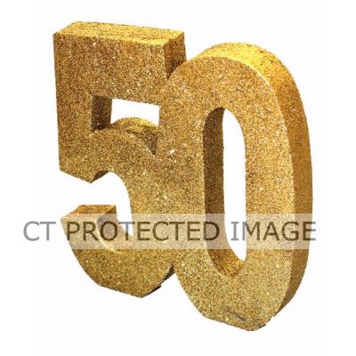 No. 50 Gold Glitter Table Decoration