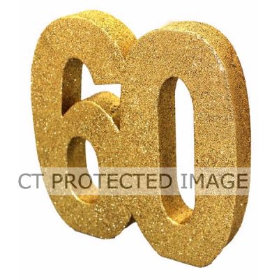 No. 60 Gold Glitter Table Decoration
