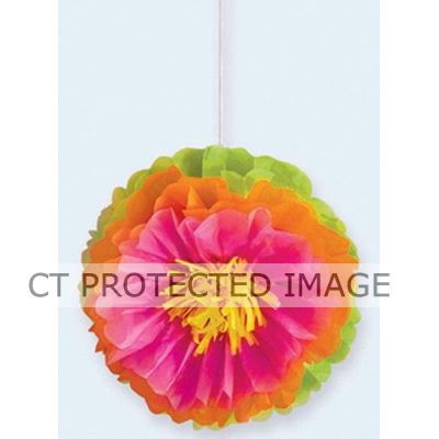  Hibiscus Fluffy Flower Decorations (pack quantity 3) 