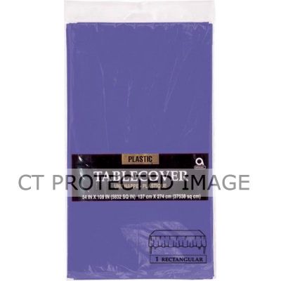 54x108 Inch New Purple Plastic Tablecover