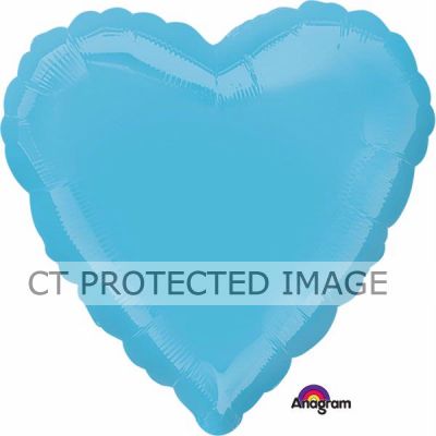 18 Inch Caribbean Blue Heart Foil