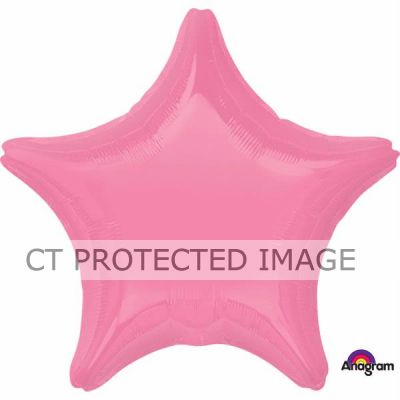 19 Inch Bright Pink Star Foil