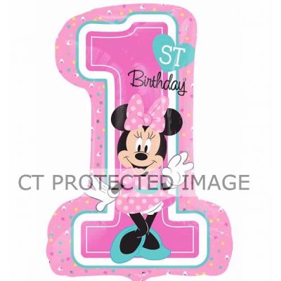 Minnie 1st Birthday Super Shaped Foil Balloon