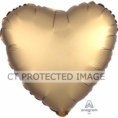 Satin Luxe Gold Sateen Heart 18 Inch Foil