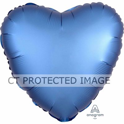 Satin Luxe Azure Heart 18 Inch Foil