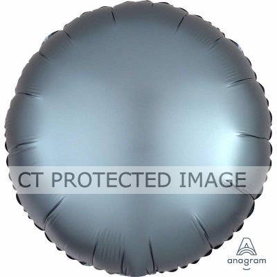 Satin Luxe Steel Blue Circle 18 Inch Foil