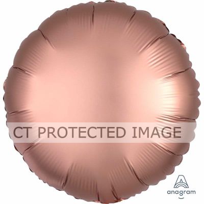 Satin Luxe Rose Copper Circle 18 Inch Foil