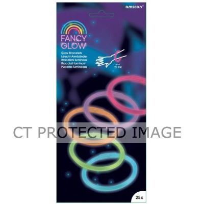  20cm Glow Bracelets (pack quantity 25) 