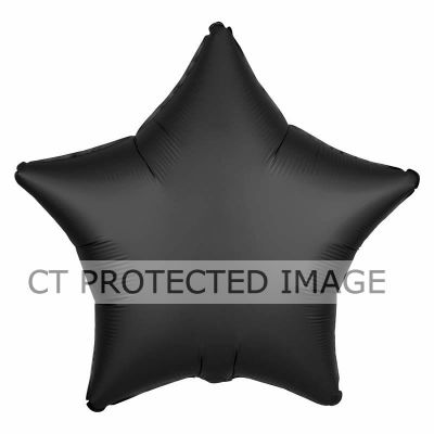 19 Inch Satin Luxe Onyx Star Foil