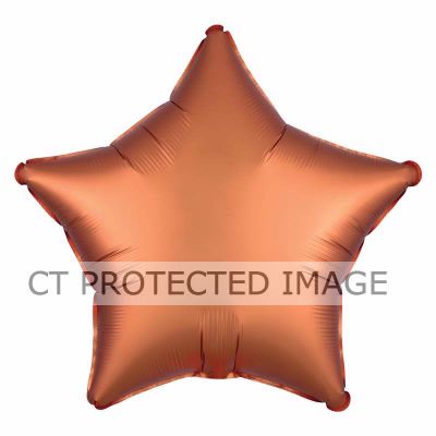 19 Inch Satin Luxe Amber Star Foil