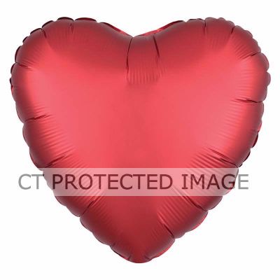 18 Inch Satin Luxe Sangria Heart Foil