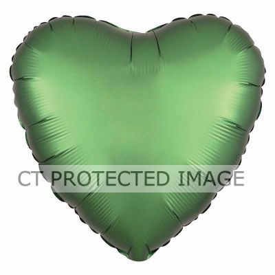 18 Inch Satin Luxe Emerald Heart Foil