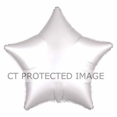 19 Inch Satin Luxe White Satin Star