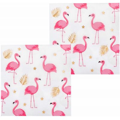  33cm Flamingo Napkins (pack quantity 12) 