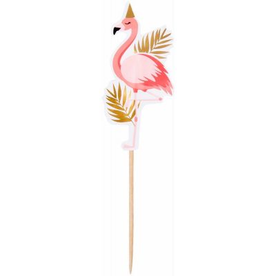  23cm Flamingo Cocktail Sticks (pack quantity 12) 