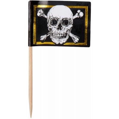  7cm Pirates Flag Picks (pack quantity 24) 
