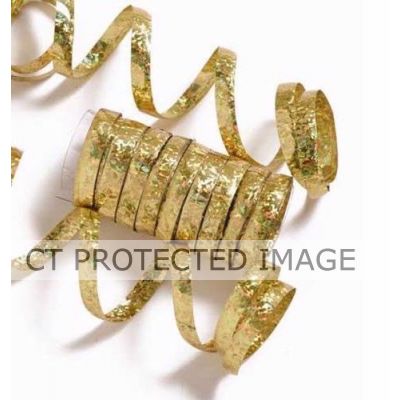 10pc Gold Holographic Streamers