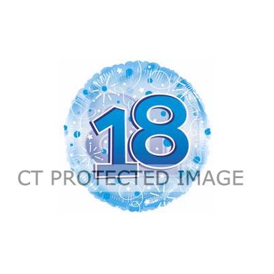24 Inch Blue 18th Birthday Clearview Balloon