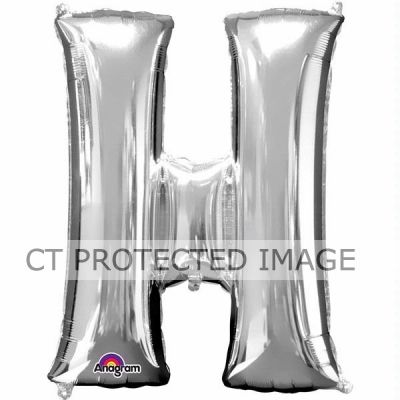 Silver Letter H Super Shape Foil