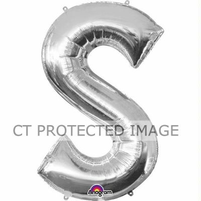 16 Inch Silver Letter S Shaped Foil