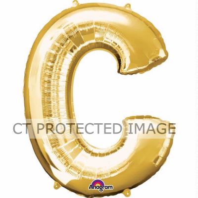 16 Inch Gold Letter C Shaped Foil
