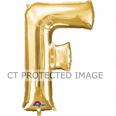 16 Inch Gold Letter F Shaped Foil