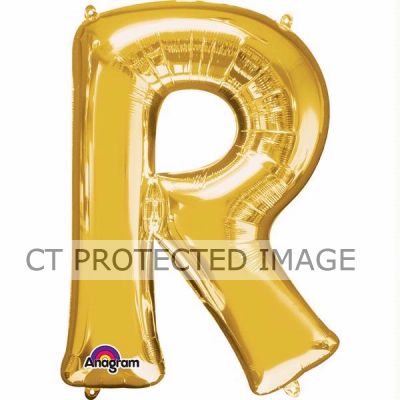 16 Inch Gold Letter R Shaped Foil