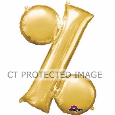 16 Inch Gold Per Cent Shaped Foil
