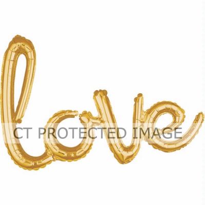 Love Gold Air-fill Foil Script