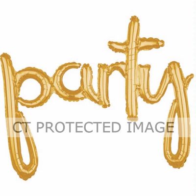 Party Gold Air-fill Foil Script