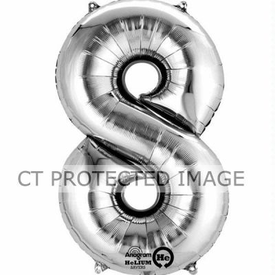 16 Inch Number 8 Silver Air-fill Foil