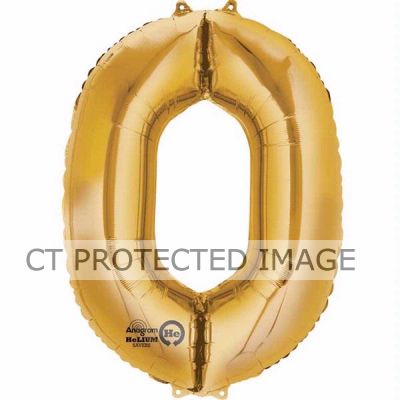 16 Inch Number 0 Gold Air-fill Foil