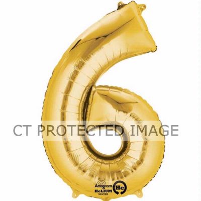 16 Inch Number 6 Gold Air-fill Foil