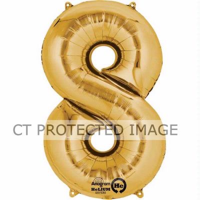 16 Inch Number 8 Gold Air-fill Foil