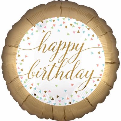 18 Inch Birthday Pastel Confetti Foil Balloon