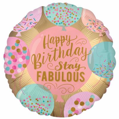 18 Inch Stay Fabulous Birthday Foil Balloon