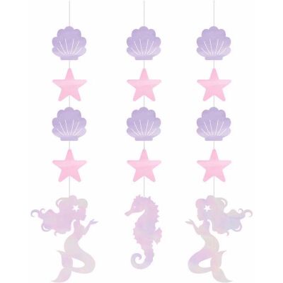  Mermaid Shine Hanging Cutouts (pack quantity 3) 