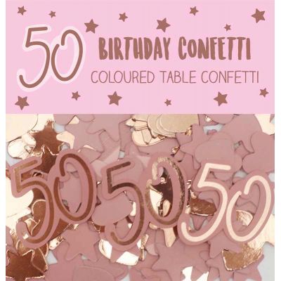 Age 50 Girl Paper & Foil Confetti
