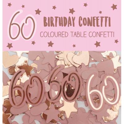 Age 60 Girl Paper & Foil Confetti