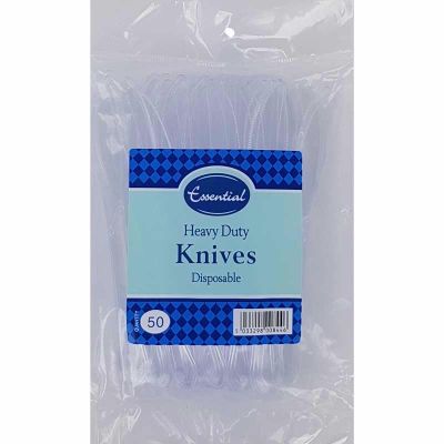  Clear Heavy Duty Knives (pack quantity 50) 