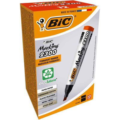Bic Red Permanent Marker  12s